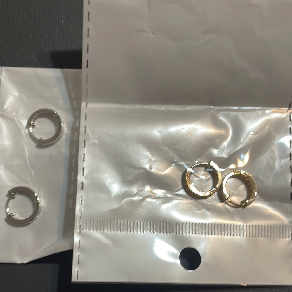 Elegant Gold and Silver Hoop Earrings